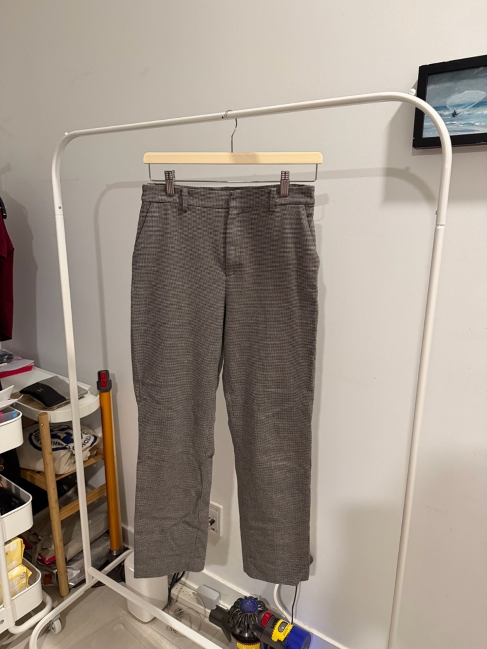 Uniqlo Men's Gray Dress Pants - Houndstooth Straight